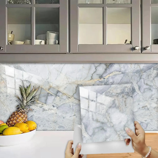 3D Naklejki Podłogowe – Marmur PVC Samoprzylepny 🏡✨