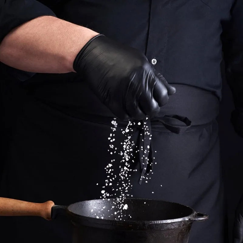 Rękawiczki Nitrylowe Jednorazowe 🖤 – 20/50 szt.