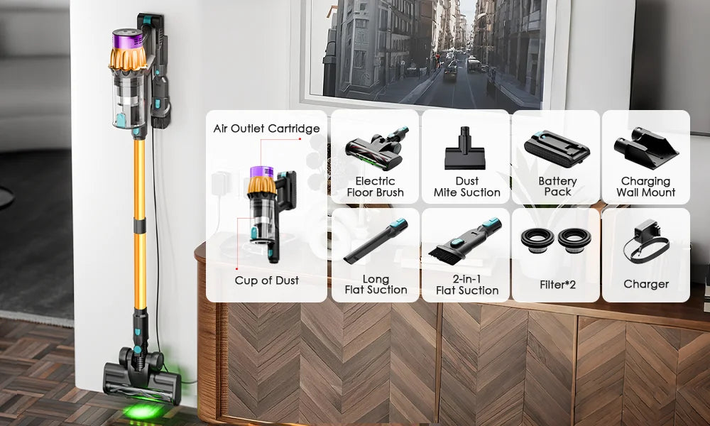 ✨ Bezprzewodowy Odkurzacz Pionowy