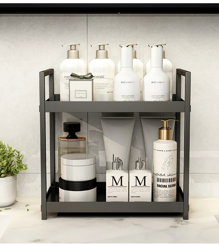 Dwupoziomowy organizer wielofunkcyjny – do łazienki, kuchni i salonu 🏡