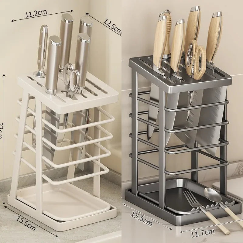 Wielofunkcyjny Stojak na Noże z Tacką Odkapową 🍴✨