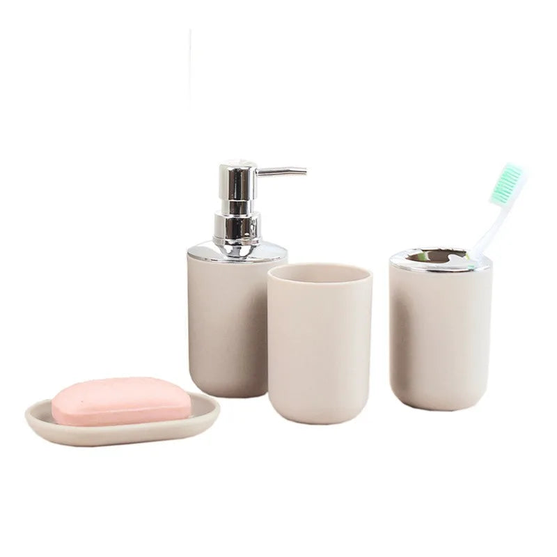 Zestaw Łazienkowy – Uchwyt na Szczoteczki, Kubek, Mydelniczka i Dozownik 🚿🛁