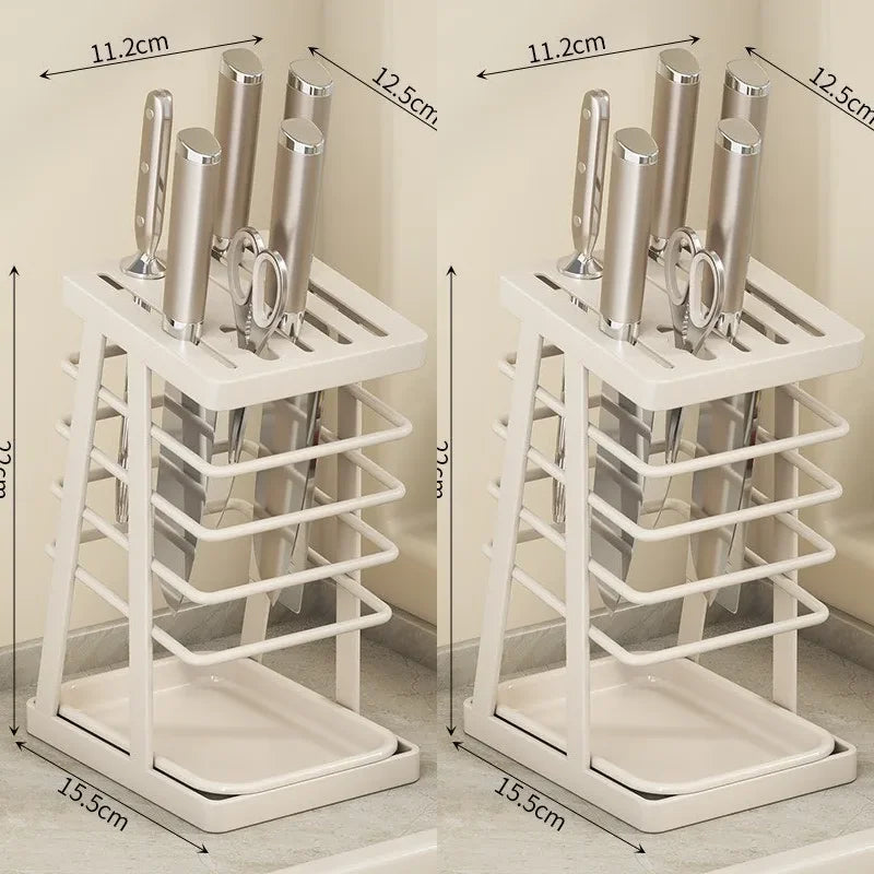 Wielofunkcyjny Stojak na Noże z Tacką Odkapową 🍴✨