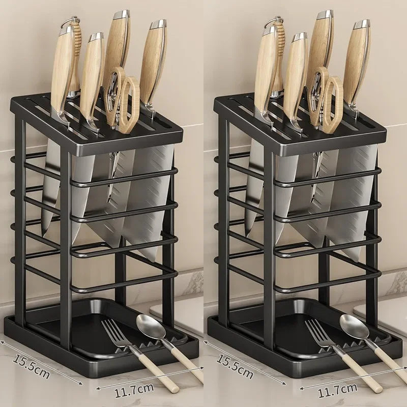 Wielofunkcyjny Stojak na Noże z Tacką Odkapową 🍴✨