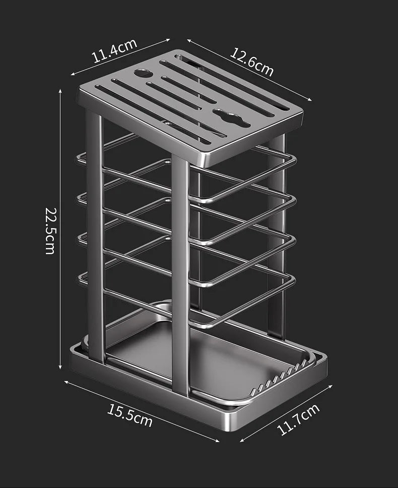 Wielofunkcyjny Stojak na Noże z Tacką Odkapową 🍴✨