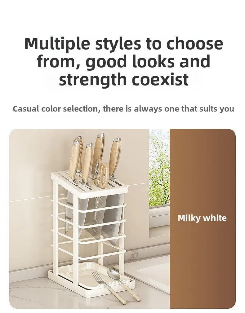 Wielofunkcyjny Stojak na Noże z Tacką Odkapową 🍴✨