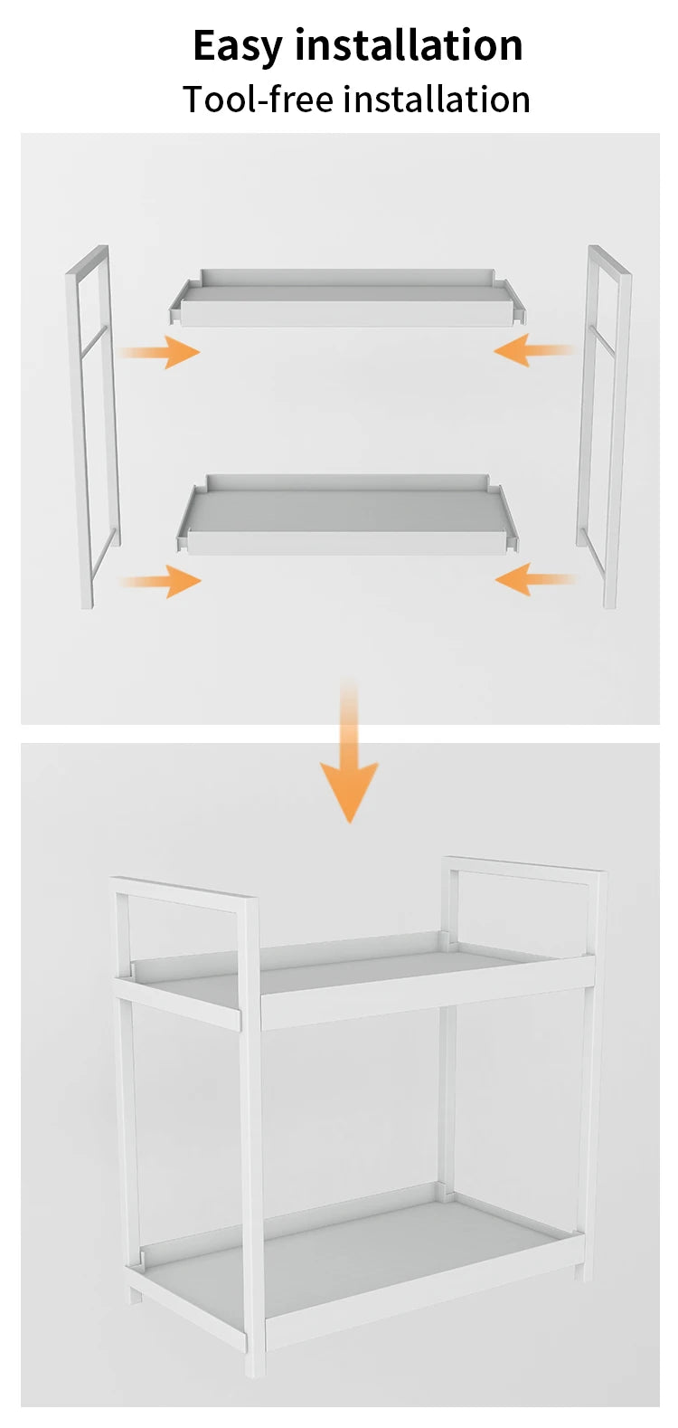 Dwupoziomowy organizer wielofunkcyjny – do łazienki, kuchni i salonu 🏡